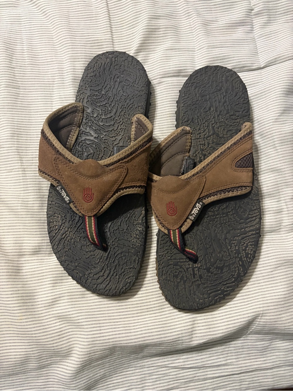 Teva Men’s Thong Sandals with Black Footbed